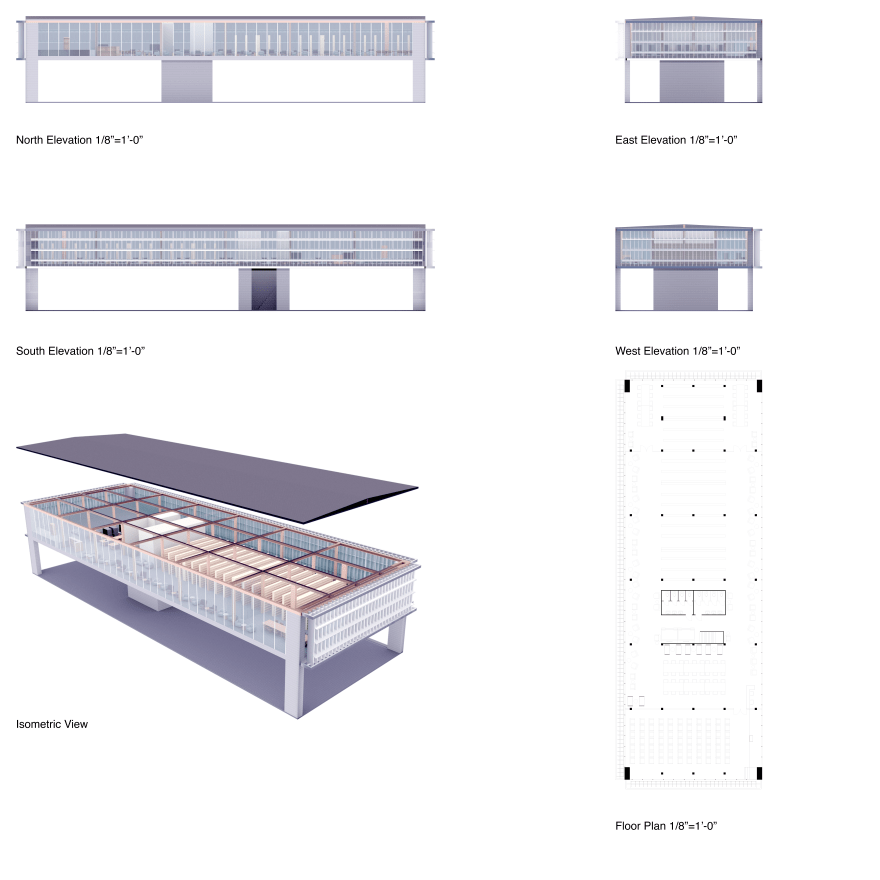 Elevations and Floor Plan-One-Eigth